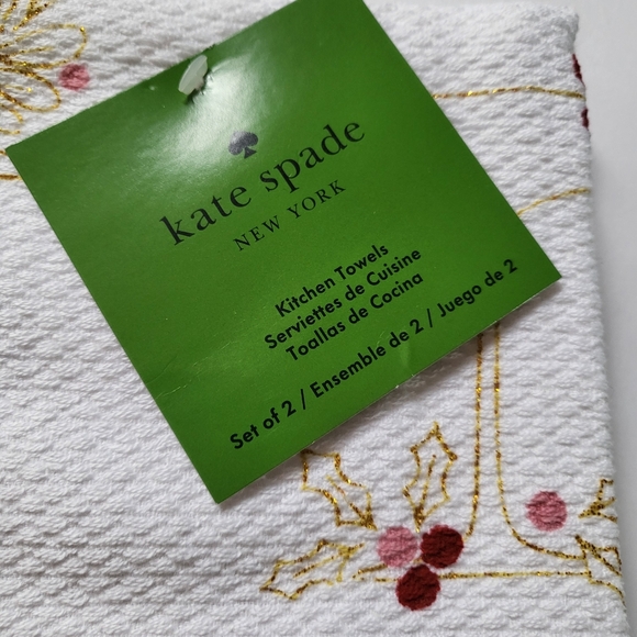 Kate Spade New York 2 kitchen towels Christmas - Picture 3 of 5